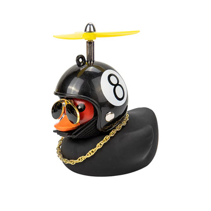 Small Yellow Duck Pendant with Helmet for Cycling and Motorbike Accessories